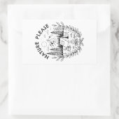 Natuur graag rechthoekige sticker (Tas)