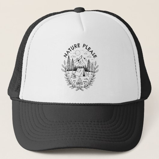 Natuur graag trucker pet (Voorkant)