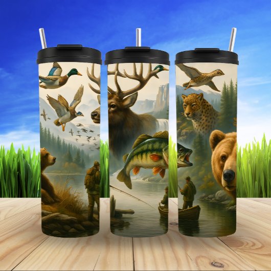 Natuur Grandeur, Wilderness Collage Thermosbeker