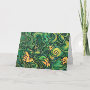 Natuur Groene Godin Schilderij Pagan Earth Kaart