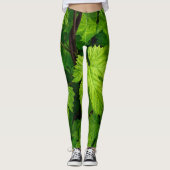 Natuur groene wijnstokken leggings (Voorkant)