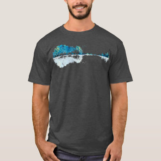 Natuur Guitar Waterverf Blues T-shirt