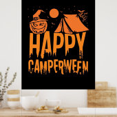 Natuur Halloween Camper Poster (Keuken)