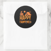 Natuur Halloween Camper Ronde Sticker (Tas)