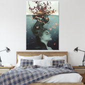 Natuur heks canvas afdruk (Insitu (Slaapkamer))