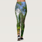 Natuur hemellandschap groene bosboombomen leggings (Achterkant)