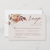 Natuur Herfst Waterverf bruiloft RSVP Kaartje (Voorkant)