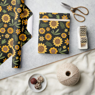 Natuur Herfst Zonnebloem Cadeaupapier