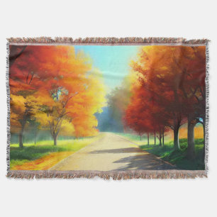 Natuur herfstbomen in het bos deken