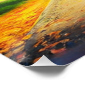 Natuur herfstbomen in het bos perfect poster (Hoek)