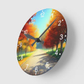 Natuur herfstbomen in het bos ronde klok (Hoek)