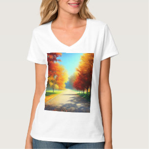 Natuur herfstbomen in het bos t-shirt
