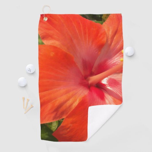 natuur, hibiscus, bloem, zomer, floreel, tropisch golfhanddoek (Insitu)
