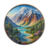 Natuur houtsnede van landschap / zeegezicht / skys snijplank (Voorkant)