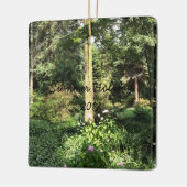 Natuur Hydrangea Wood Trees Fotografie Keramisch Ornament (Links)