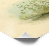 Natuur Illustratie - Eekhoorn, Paddenstoelen Perfect Poster (Hoek)