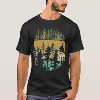 Natuur in het wild Oude Zonsondergang Berg Bos Bom T-shirt