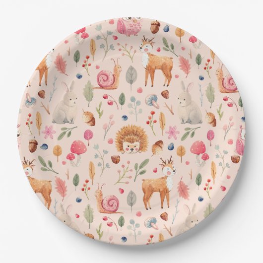 Natuur in roze papieren Bord (Voorkant)