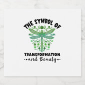 Natuur Insect Libellen Transformatie Schoonheid Dr Sparkling Wijnetiket (Enkel label)