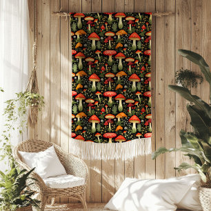 Natuur-Inspiratie Dekbed Cottagecore Paddenstoel K Fleece Deken