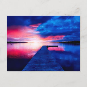 Natuur Inspirations Sunset in Zweden Briefkaart