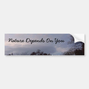 Natuur is afhankelijk van jou bumpersticker