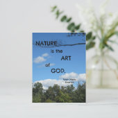 Natuur is de kunst van God. Briefkaart (Staand voorkant)