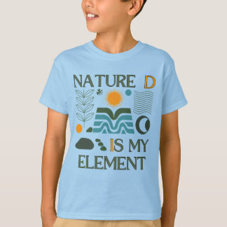 Natuur is mijn element Minimalistische Boho Grafis T-shirt