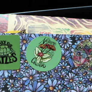 Natuur is mijn kerk Pagan Green Witch Druid Art Ronde Sticker