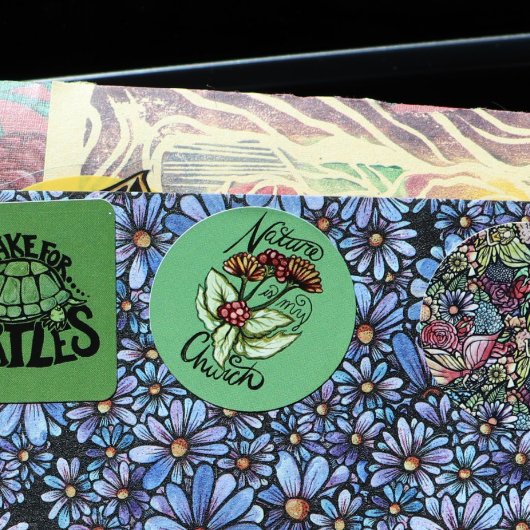 Natuur is mijn kerk Pagan Green Witch Druid Art Ronde Sticker