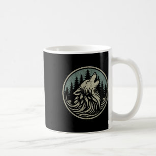 Natuur Kamperen Vintage Bos Wilde Dieren Wolf Buit Koffiemok