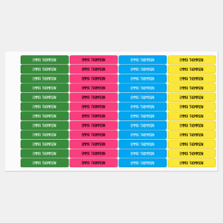 Natuur kleur naamlabels voor kinderen school labels