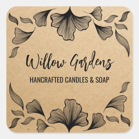 Natuur Kraft Packaging Stickers (Voorkant)