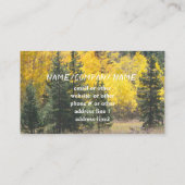 natuur kunst bergaspen herfst landschap aangepast visitekaartje (Achterkant)