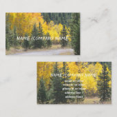 natuur kunst bergaspen herfst landschap aangepast visitekaartje (Voorkant / Achterkant)