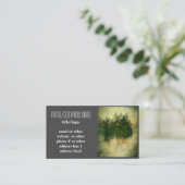 natuur-kunst-bergdenbomen op grijs en wit visitekaartje (Staand voorkant)