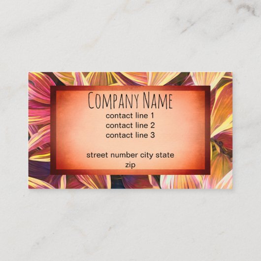natuur kunst laat Terra Cotta kleuren dubbelzijdig Visitekaartje (Achterkant)