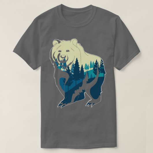 Natuur Landschap Bomen Beer Lover Forest Animal Be T-shirt (Design voorkant)