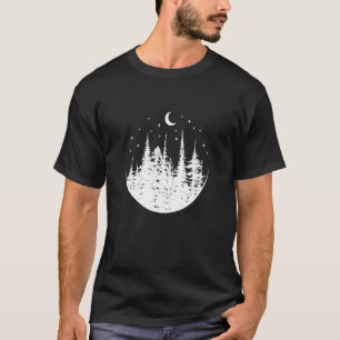 Natuur Landschap Bossen bij nacht T-shirt