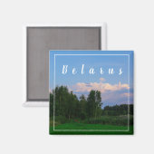 Natuur Landschap Forest Belarus Magnet Magneet (Voorkant / Achterkant)
