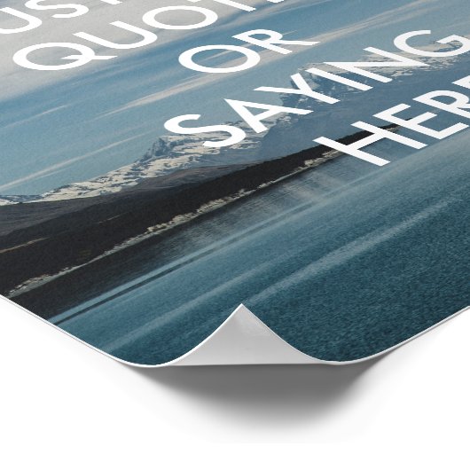 Natuur Landschap Gepersonaliseerd Citaat Poster (Hoek)