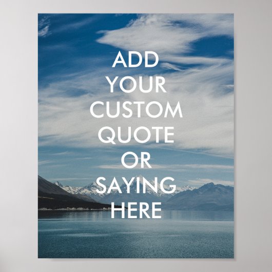 Natuur Landschap Gepersonaliseerd Citaat Poster (Voorkant)