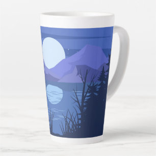Natuur landschap latte mok