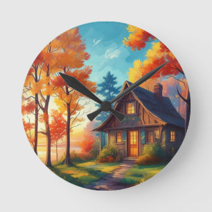 Natuur Landschap met een huisje in het bos-68780 Ronde Klok
