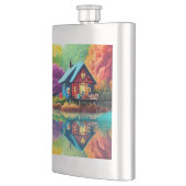 Natuur landschap met meer en herfst flacon (Links)