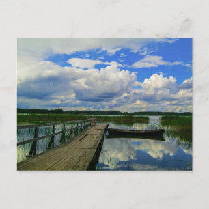Natuur Landschap Uitzicht Meer Lucht Wit-Rusland A Briefkaart