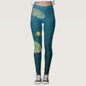 Natuur Landschap Waterlelie verlaat vijver River L Leggings (Voorkant)