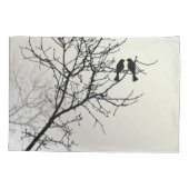 natuur landschap zwarte witte boom silhouet kussensloop (Achterkant-Links)