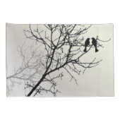 natuur landschap zwarte witte boom silhouet kussensloop (Achterkant-Rechts)