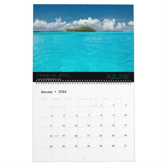 Natuur Landschappen en zeekappers Kalender (Jan 2026)